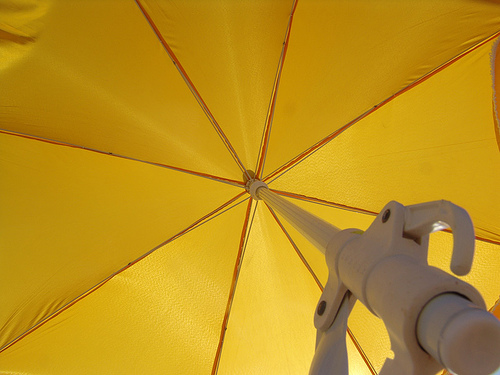 yellow sun umbrella
